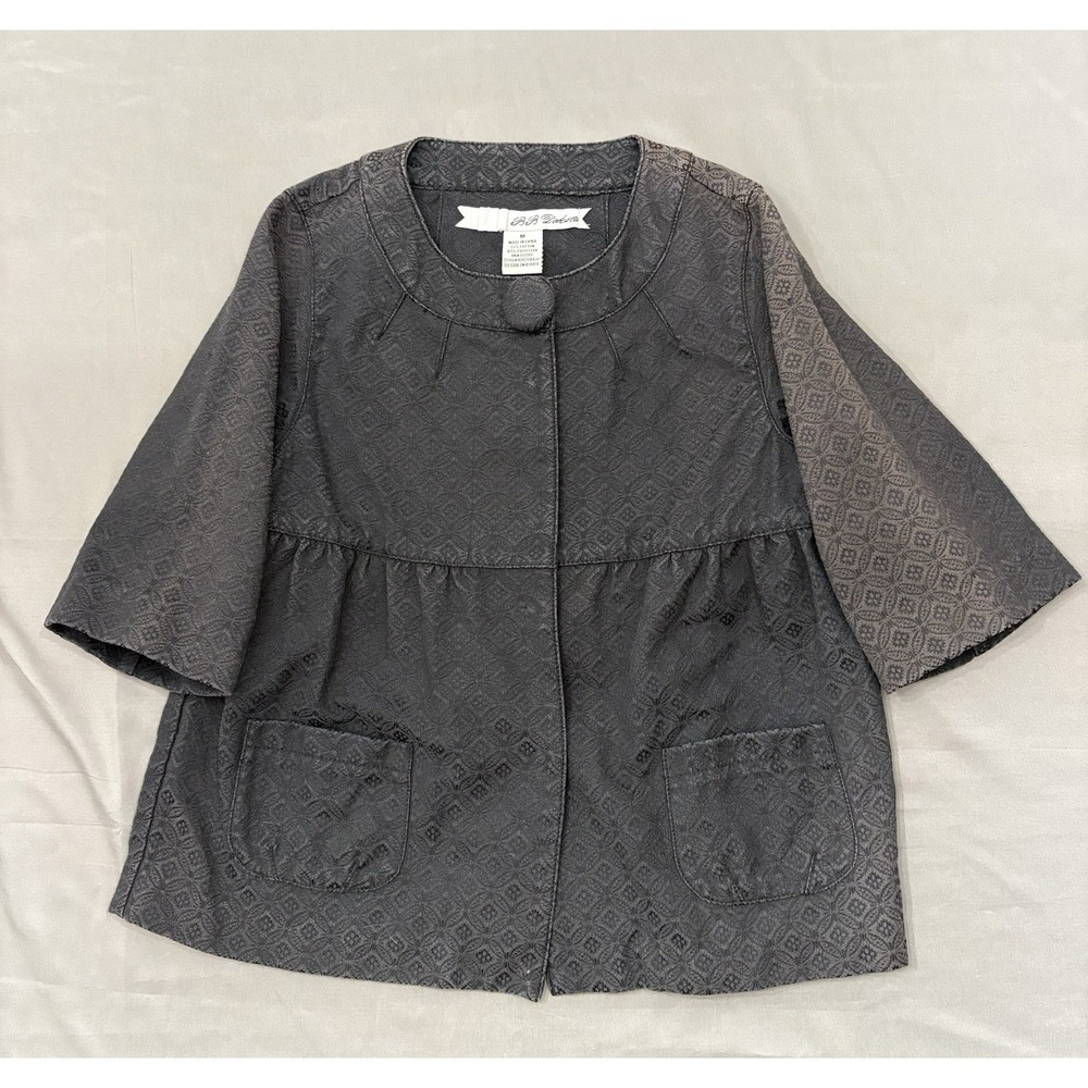 BB Dakota Vintage Style Women's 3/4 Sleeve Textured Jacket Empire Waist Medium